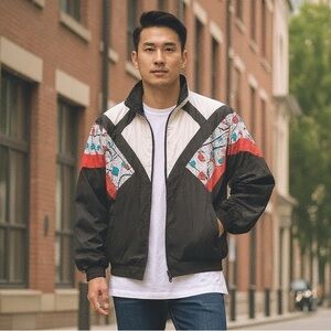 VINTAGE MACGREGOR‎ WINDBREAKER JACKET SIZE LARGE